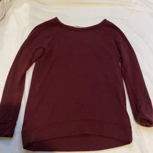 Long sleeve burgundy top